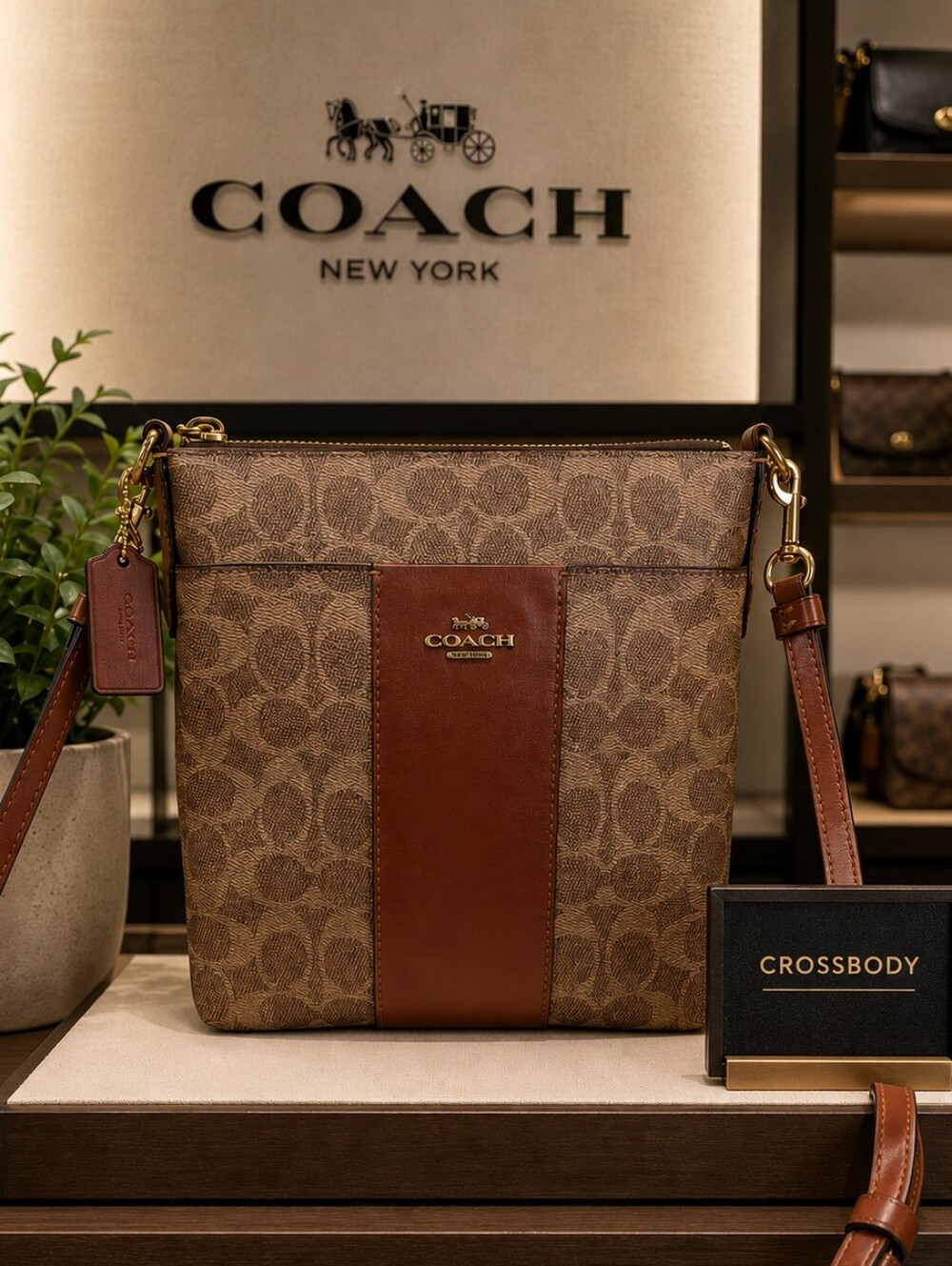 Coach Signature Kitt Messenger Crossbody Colorblock Bag